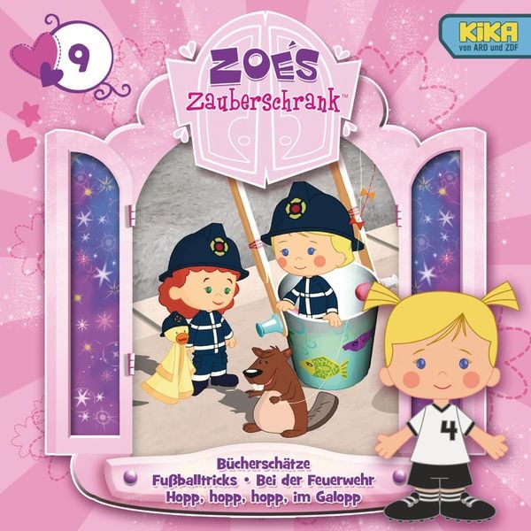 Produktbild: 09: B&uuml;chersch&auml;tze / Fu&szlig;balltricks / Bei der Feuerwehr / Hopp, hopp, hopp, im Galopp