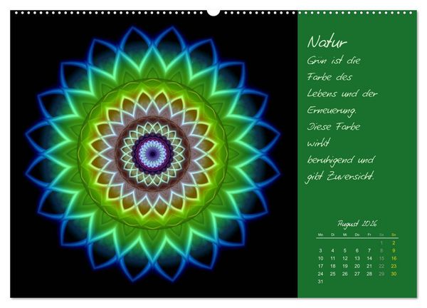Produktbild: Kleine Chakrenlehre (Wandkalender 2026 DIN A2 quer), CALVENDO Monatskalender