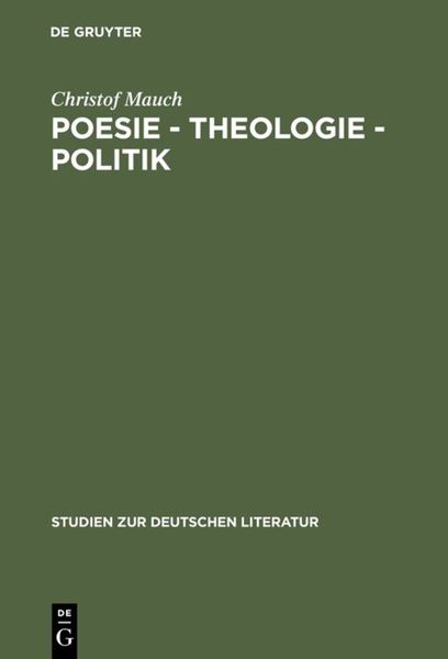Produktbild: Poesie - Theologie - Politik