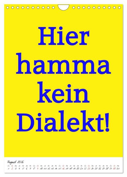 Produktbild: Spr&uuml;che aus&acute;m Pott (Wandkalender 2026 DIN A4 hoch), CALVENDO Monatskalender