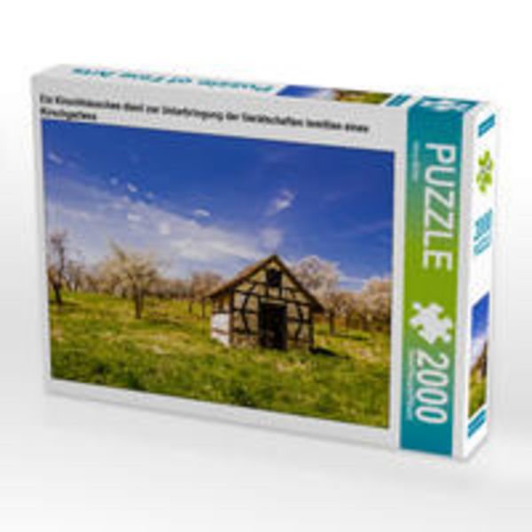 CALVENDO Puzzle Ein Kirschhäuschen dient zur Unterbringung der Gerätschaften inmitten eines Kirschgartens | 2000 Teile Lege-Größe 90 × 67 cm Foto-Puzzle für glückliche Stunden