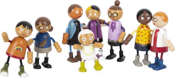 Produktbild: Biegepuppen-Familie mit Baby