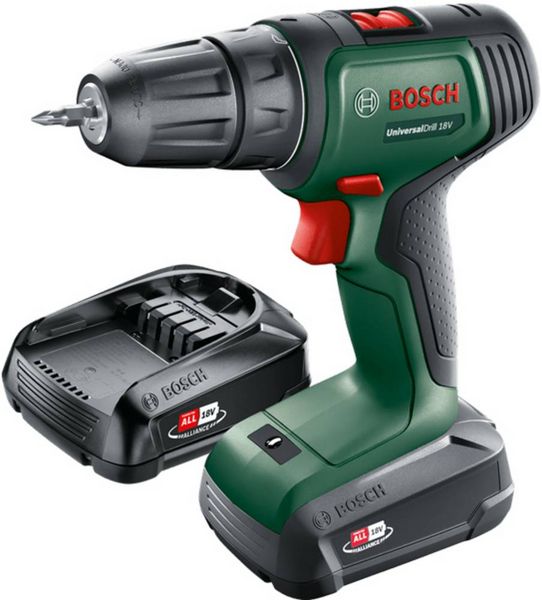 Produktbild: Bosch Home and Garden UniversalDrill 18V-60 06039D7001 Akku-Schrauber, Akku-Bohrschrauber 18 V 2.0 Ah Li-Ion inkl. Akku, inkl. Ladeger&auml;t