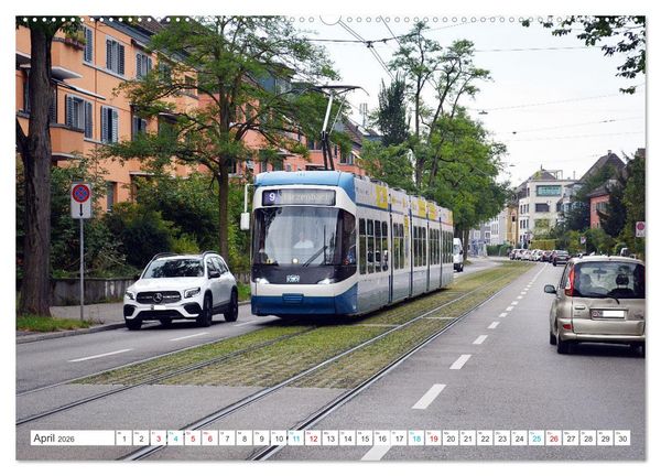 Produktbild: Die Z&uuml;rcher Tram (Wandkalender 2026 DIN A2 quer), CALVENDO Monatskalender