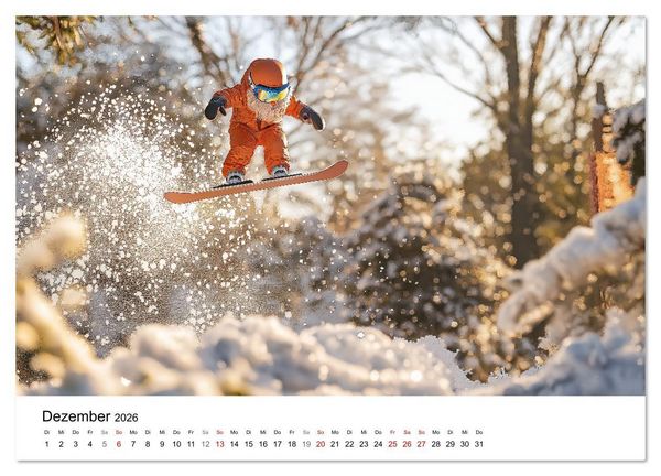 Produktbild: Sportliche Gartenzwerge (Wandkalender 2026 DIN A4 quer), CALVENDO Monatskalender