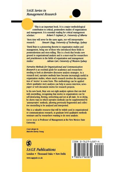 Produktbild: Narrative Methods for Organizational & Communication Research