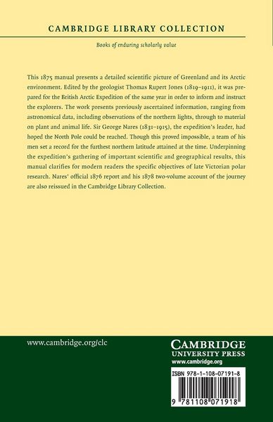 Produktbild: Manual of the Natural History, Geology, and Physics of Greenland and the Neighbouring Regions