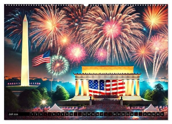 Produktbild: USA - Der amerikanische Geist (Wandkalender 2026 DIN A2 quer), CALVENDO Monatskalender