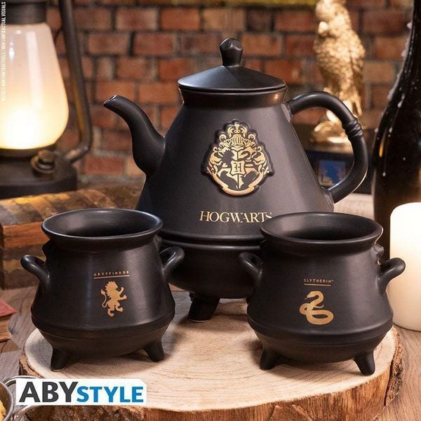 Produktbild: Harry Potter Teekanne mit Hogwarts-Kessel-Set