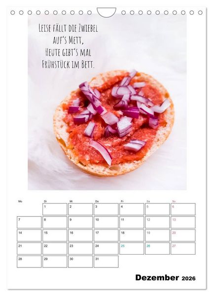 Produktbild: Mettkalender - Spread Some Mett. (Wandkalender 2026 DIN A4 hoch), CALVENDO Monatskalender