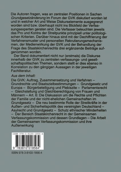 Produktbild: Revision des Grundgesetzes?