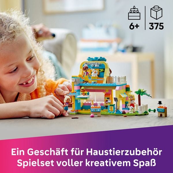Produktbild: LEGO Friends 42650 Gesch&auml;ft f&uuml;r Haustierzubeh&ouml;r, Spielzeug Tierfiguren