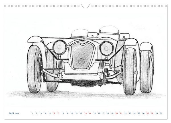 Produktbild: Vintage Sports Cars (Wandkalender 2026 DIN A3 quer), CALVENDO Monatskalender