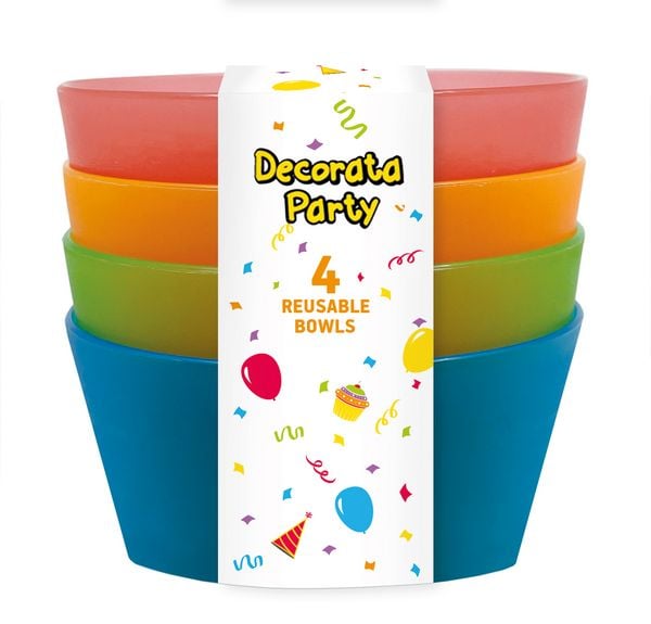 Party Schüsseln Mehrweg Ø13cm 4 Stück
