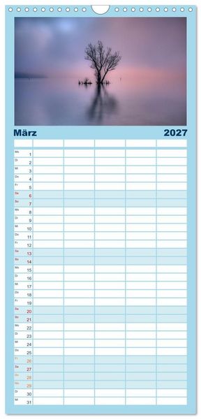 Produktbild: Familienplaner 2027 - Bodensee-Stimmungen mit 5 Spalten (Wandkalender, 21 x 45 cm) CALVENDO