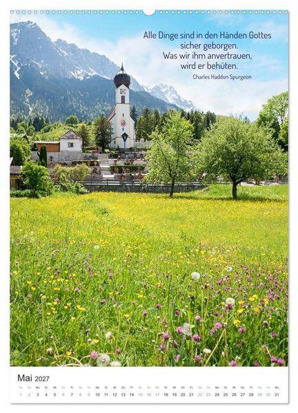 Produktbild: Christliche Natur-Poster (hochwertiger Premium Wandkalender 2027 DIN A2 hoch), Kunstdruck in Hochglanz