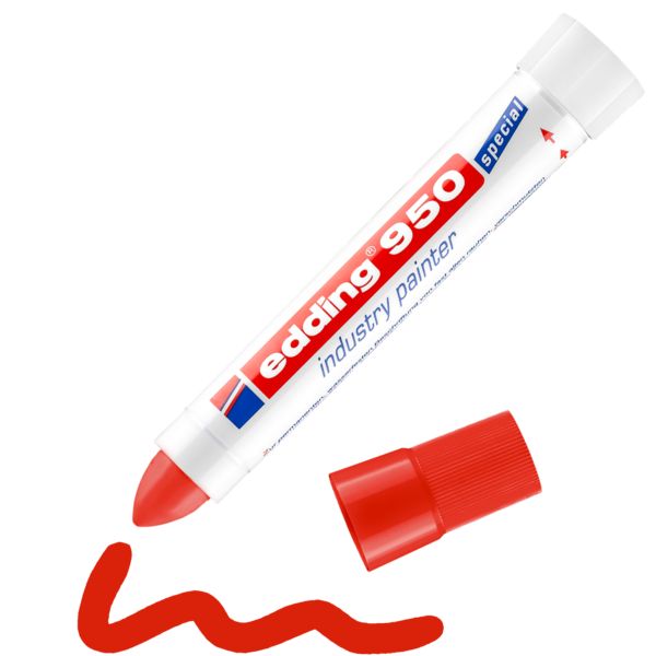 Produktbild: Edding 950 industry painter 4-950002 Industriemarker Rot wasserfest: Ja