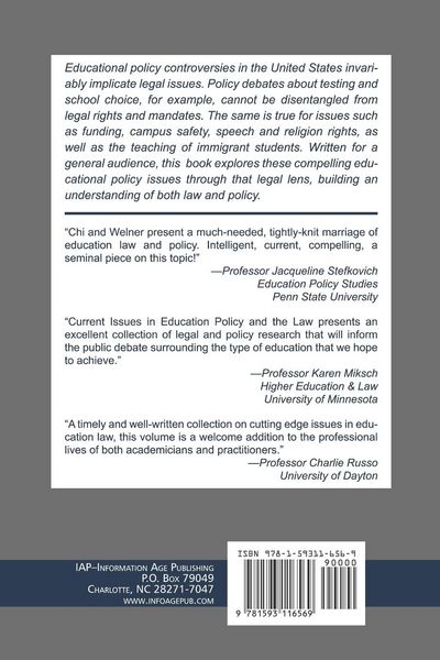 Produktbild: Current Issues in Educational Policy and the Law (PB)