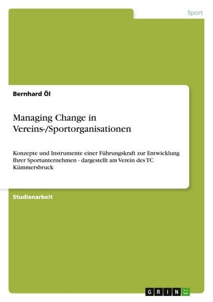 Produktbild: Managing Change in Vereins-/Sportorganisationen