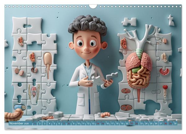 Produktbild: Nur ein paar Semester Medizin (Wandkalender 2026 DIN A3 quer), CALVENDO Monatskalender