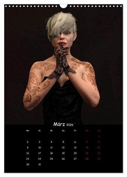 Produktbild: Portraits von t&auml;towierten Frauen (Wandkalender 2026 DIN A3 hoch), CALVENDO Monatskalender