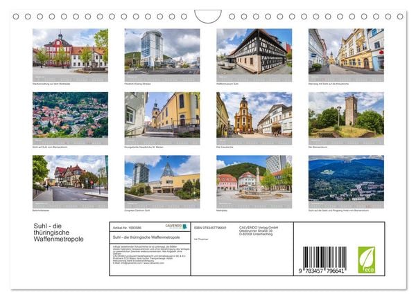 Produktbild: Suhl - die th&uuml;ringische Waffenmetropole (Wandkalender 2026 DIN A4 quer), CALVENDO Monatskalender