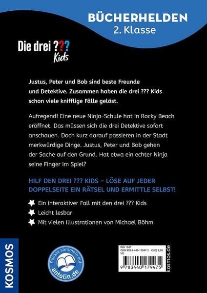Produktbild: Die drei ??? Kids, B&uuml;cherhelden 2. Klasse, Vorsicht, Ninjas!
