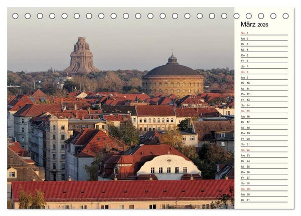 Produktbild: Reise durch Leipzig (Tischkalender 2026 DIN A5 quer), CALVENDO Monatskalender