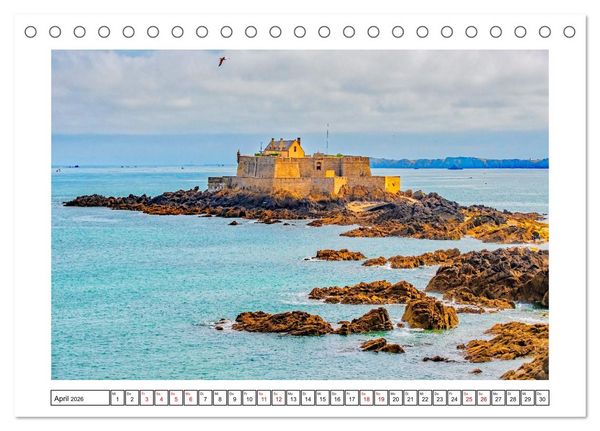 Produktbild: Malerische Bretagne - facettenreiche Region (Tischkalender 2026 DIN A5 quer), CALVENDO Monatskalender
