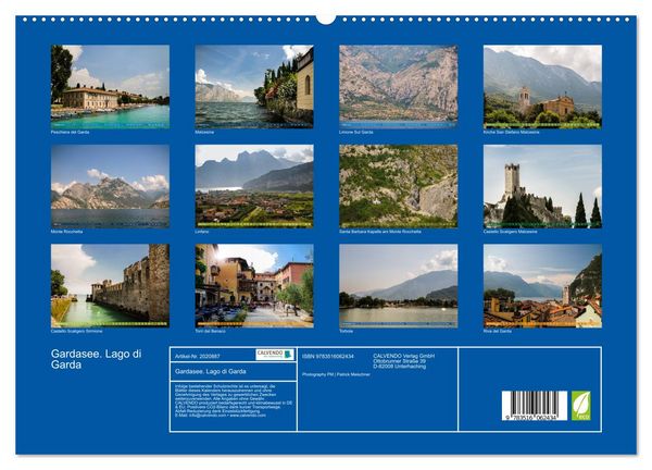 Produktbild: Gardasee. Lago di Garda (hochwertiger Premium Wandkalender 2026 DIN A2 quer), Kunstdruck in Hochglanz