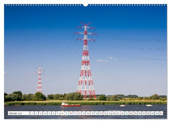 Produktbild: Das Alte Land und die Elbe. Auf dem Weg zur Flussm&uuml;ndung (Wandkalender 2027 DIN A2 quer), CALVENDO Monatskalender