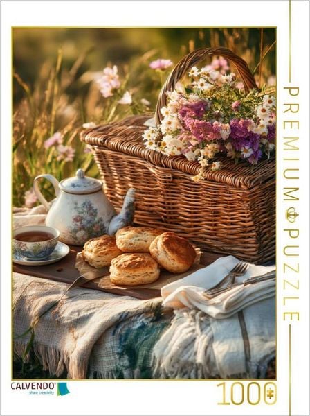 Produktbild: CALVENDO Puzzle In der Stille einer Tasse Tee liegen all die Worte, die wir nie sagten | 1000 Teile Lege-Gr&ouml;&szlig;e 64x48cm Foto-Puzzle f&uuml;r gl&uuml;ckliche Stun