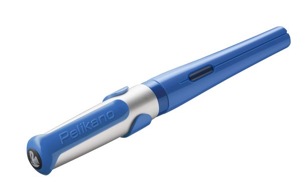 Produktbild: Pelikan F&uuml;ller Pelikano L f&uuml;r Linksh&auml;nder, Blau Feder