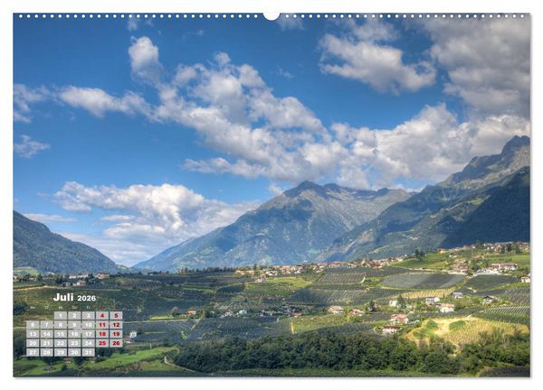 Produktbild: Meraner Land: alpin-mediterranes Lebensgef&uuml;hl (hochwertiger Premium Wandkalender 2026 DIN A2 quer), Kunstdruck in Hochglanz
