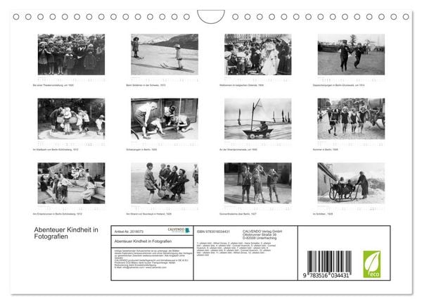 Produktbild: Abenteuer Kindheit in Fotografien (Wandkalender 2026 DIN A4 quer), CALVENDO Monatskalender