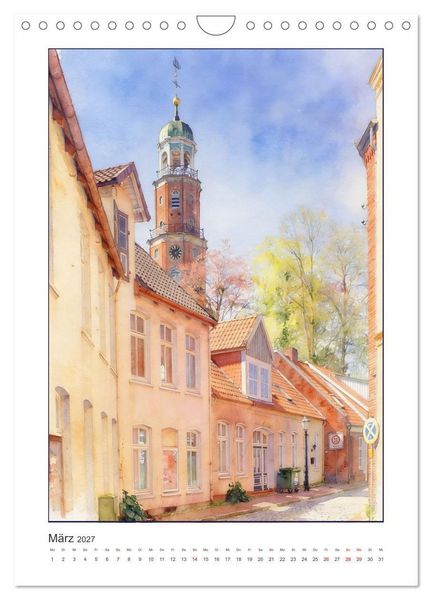Produktbild: Hafen und Altstadt - Leer in Ostfriesland (Wandkalender 2027 DIN A4 hoch), CALVENDO Monatskalender