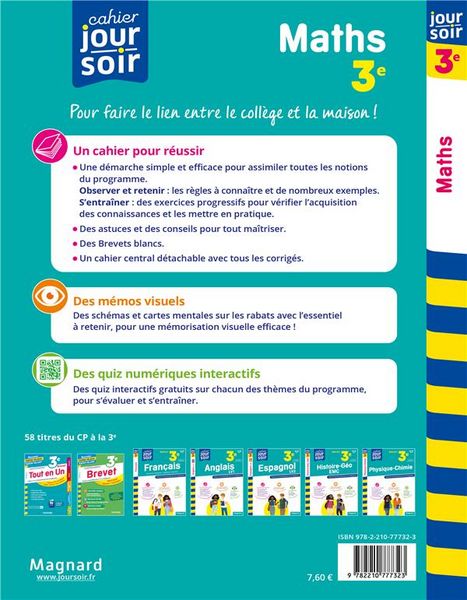 Produktbild: Maths 3e, 14-15 ans : brevet : conforme au programme