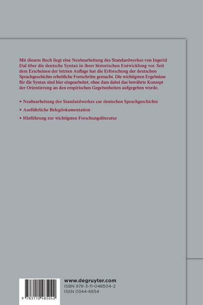 Produktbild: Kurze deutsche Syntax auf historischer Grundlage