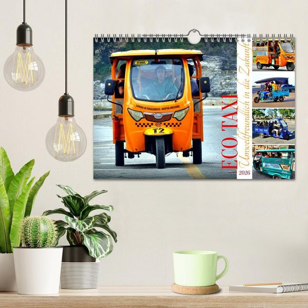 Produktbild: ECO TAXI - Umweltfreundlich in die Zukunft (Wandkalender 2026 DIN A4 quer), CALVENDO Monatskalender