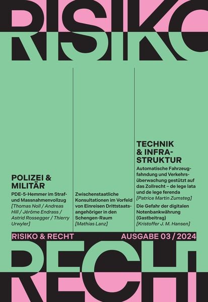 Risiko & Recht 03/2024, Taschenbuch von Sven Zimmerlin, EIZ Publishing, 9783038057529