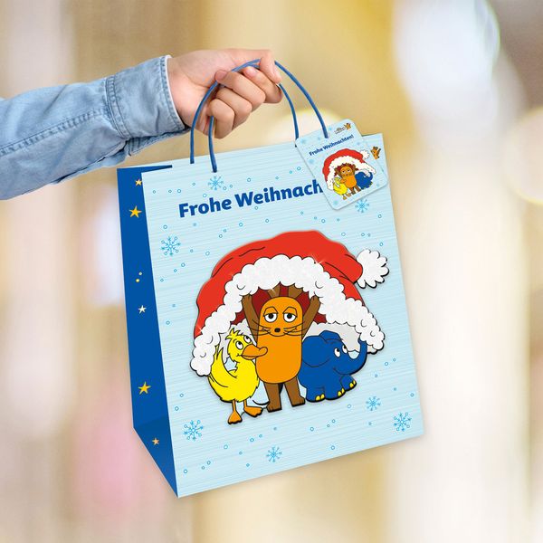 Produktbild: Tr&ouml;tsch Die Maus 3D-Geschenktasche Weihnachten gro&szlig;
