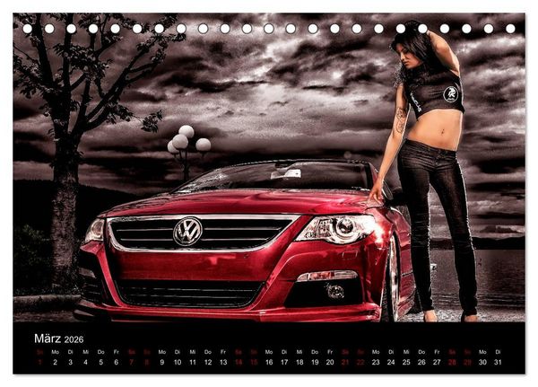 Produktbild: Cars and Girls (Tischkalender 2026 DIN A5 quer), CALVENDO Monatskalender