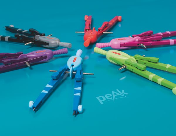 Produktbild: Brunnen Schnellverstellzirkel Peak 4 Colour Code | &Oslash; 370 mm, azur