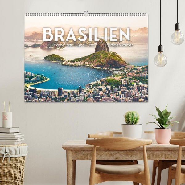 Produktbild: Brasilien - Karnevale, Fu&szlig;ball und Regenw&auml;lder. (Wandkalender 2026 DIN A2 quer), CALVENDO Monatskalender