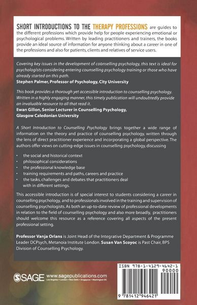 Produktbild: A Short Introduction to Counselling Psychology
