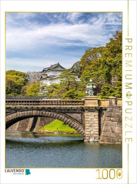 Produktbild: CALVENDO Puzzle Idyllische Seimon Ishibashi und Nijubashi mit Wachturm vom Kaiserpalast | 1000 Teile Lege-Gr&ouml;&szlig;e 64x48cm Foto-Puzzle f&uuml;r gl&uuml;ckliche Stu