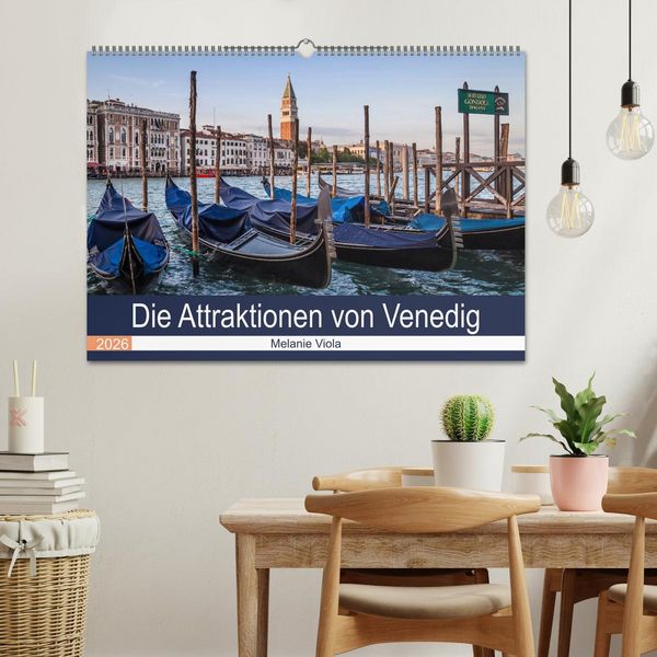 Produktbild: Die Attraktionen von Venedig (Wandkalender 2026 DIN A2 quer), CALVENDO Monatskalender