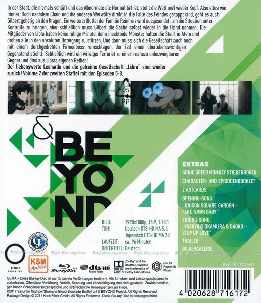 Produktbild: Blood Blockade Battlefront - Staffel 2 - Vol.2 (Ep. 5-8) - Limited Edition