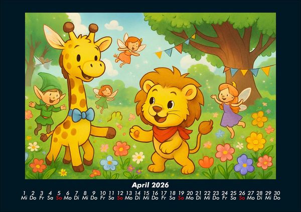 Produktbild: Nala & Buschi in m&auml;rchenhaften Welten 2026 Fotokalender DIN A4