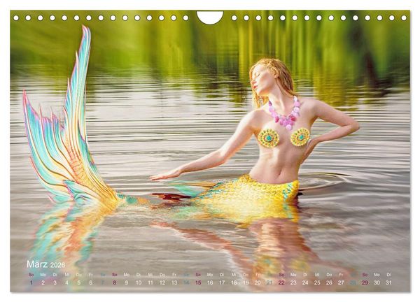 Produktbild: Meerjungfrauen - sagenumwobene Kreaturen (Wandkalender 2026 DIN A4 quer), CALVENDO Monatskalender